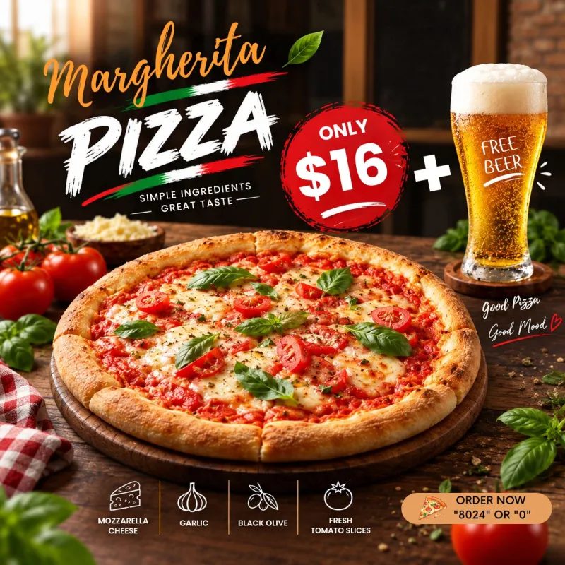 Margherita Pizza Promotion